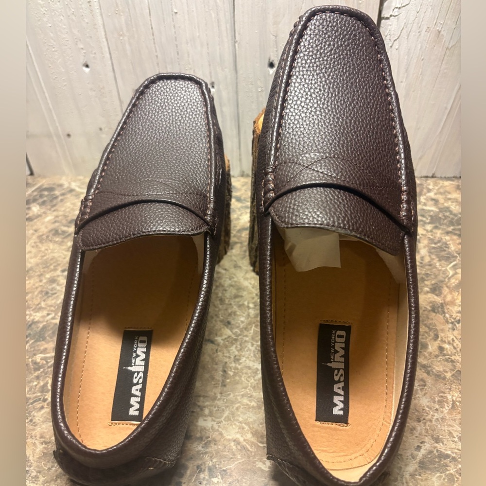 Masimo New York leather slip-on loafers